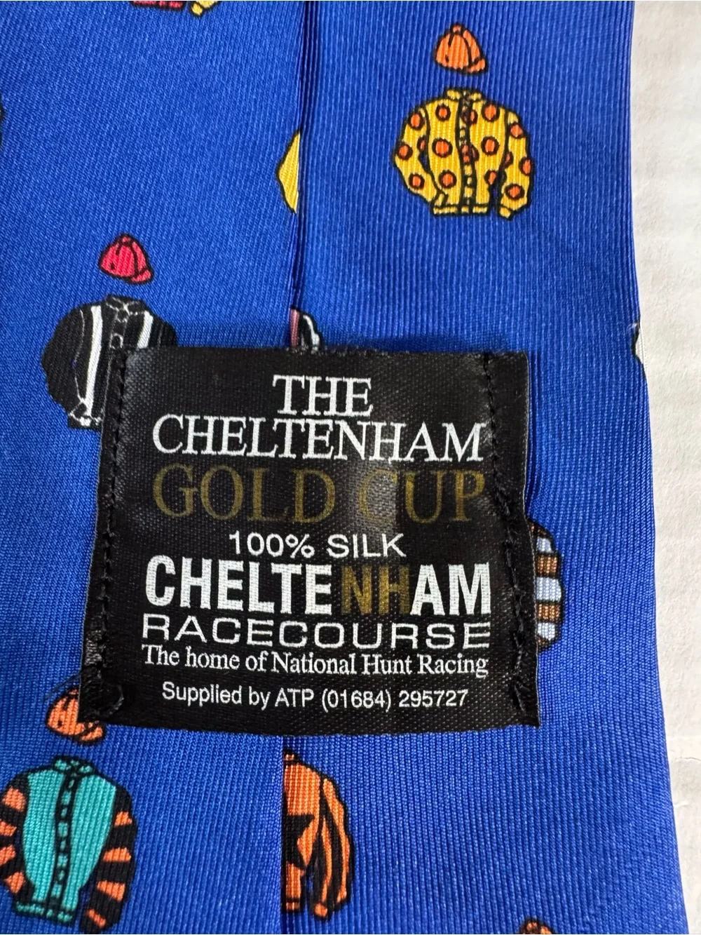 Cheltenham Gold Cup Silk Tie Racecourse Equestrian Jockey Made in‎ UK